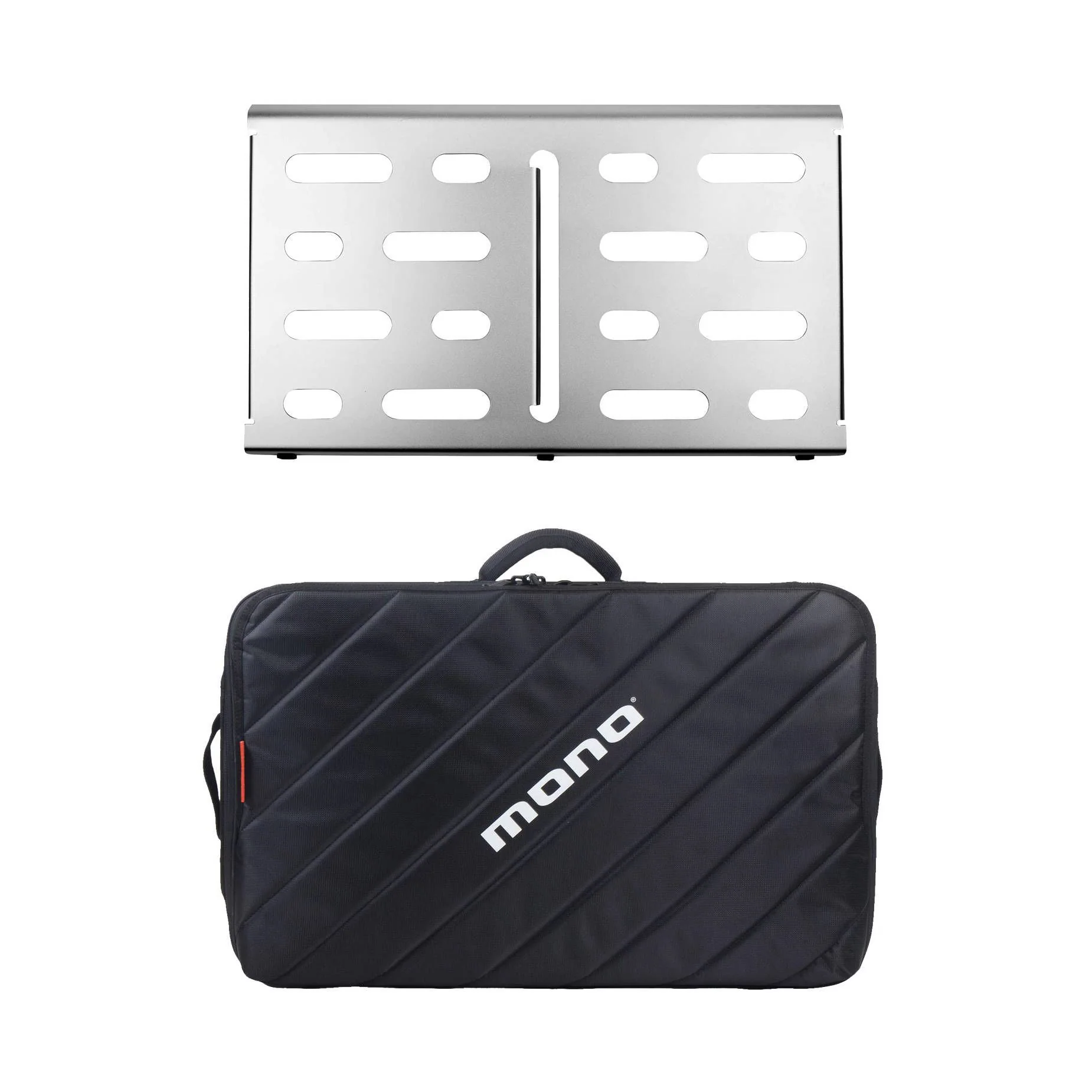 Mono PFX Pedalboard Medium Silver & Tour 2.0 Pedalboard Case - Image 4