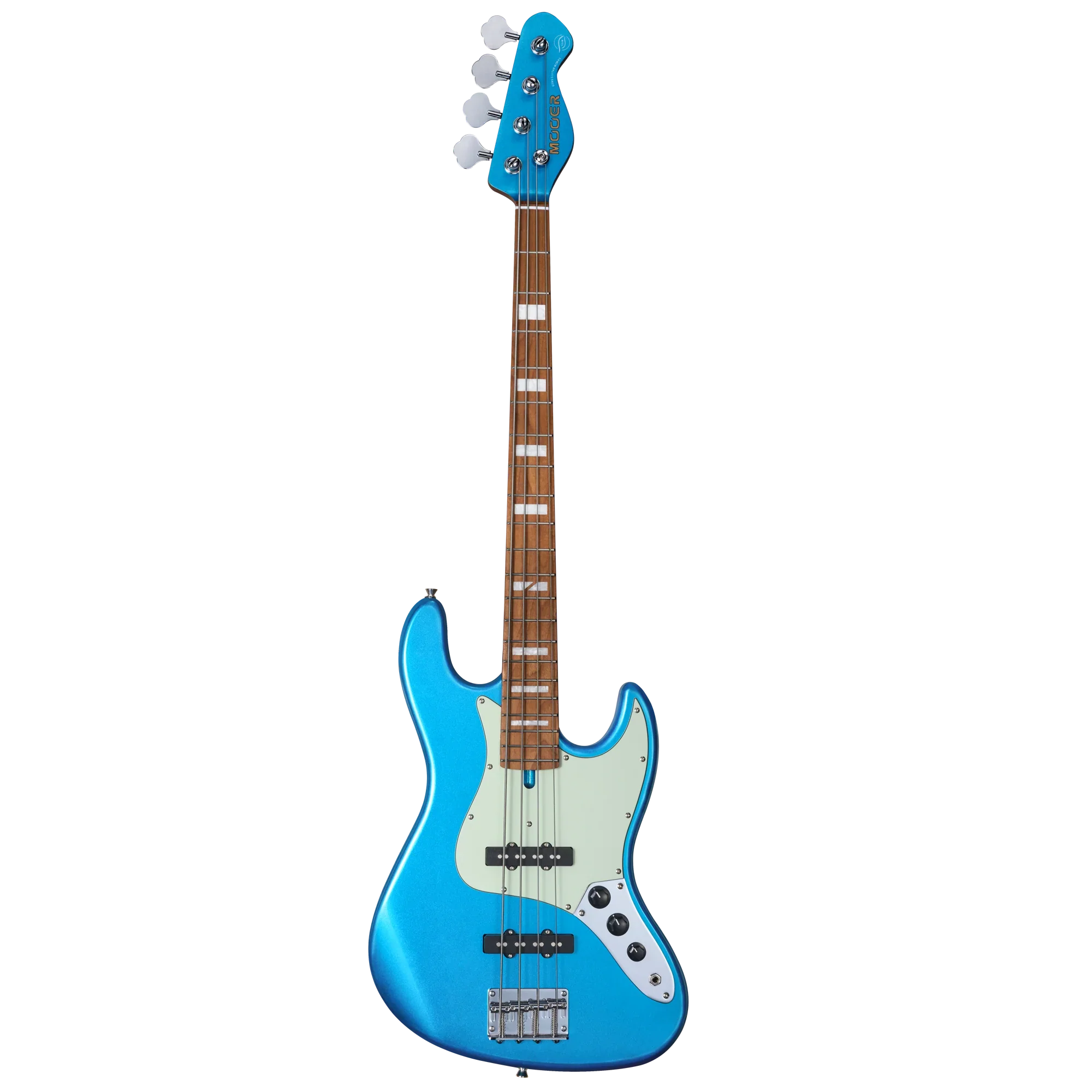 Mooer MBJ410 JZ-Style Electric Bass Guitar - Metal Blue - Image 4