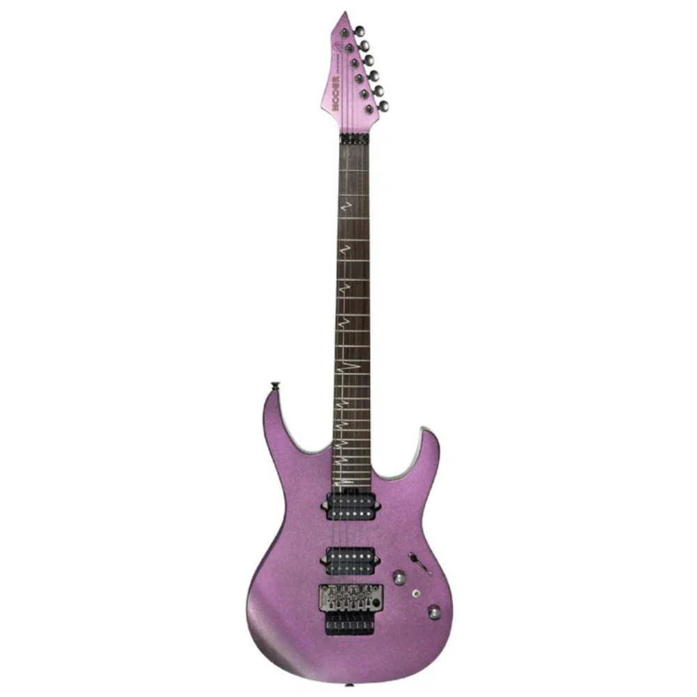 Mooer MMT100 Floyd Rose Electric Guitar - Aurora Pink - Image 4