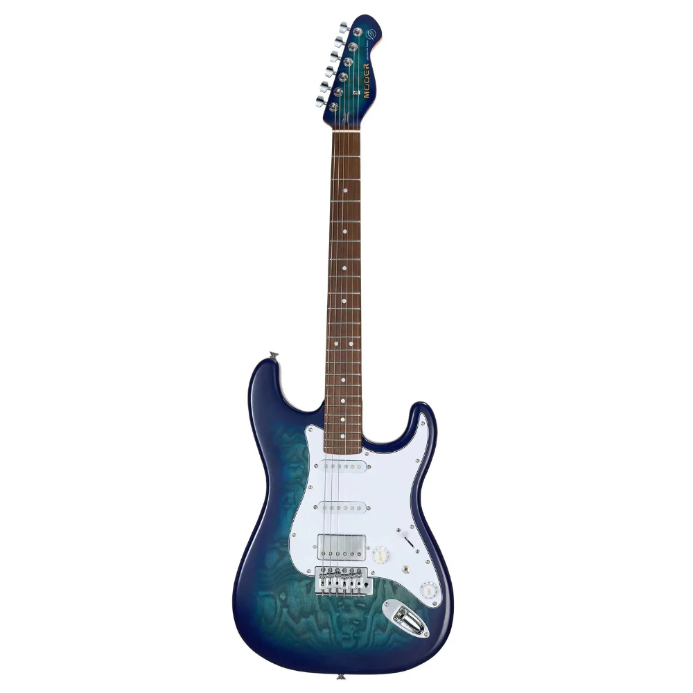 Mooer MSC20 Electric Guitar - Ocean Blue - Image 4