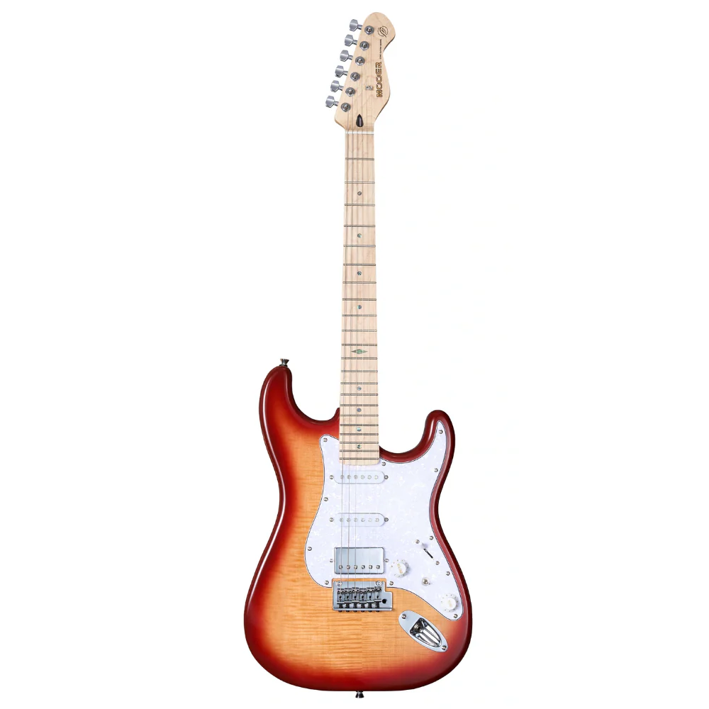 Mooer MSC30 Electric Guitar - Sunset Red - Image 4