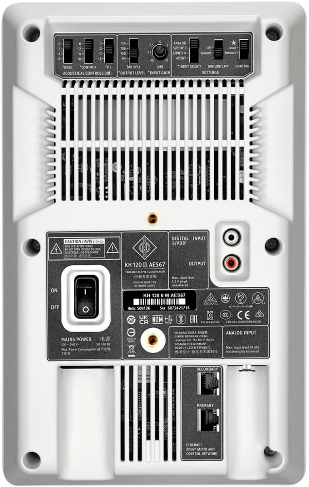Neumann KH120-II 5.25 inch Studio Monitor Speaker with DSP White AES67 - Single - Image 6