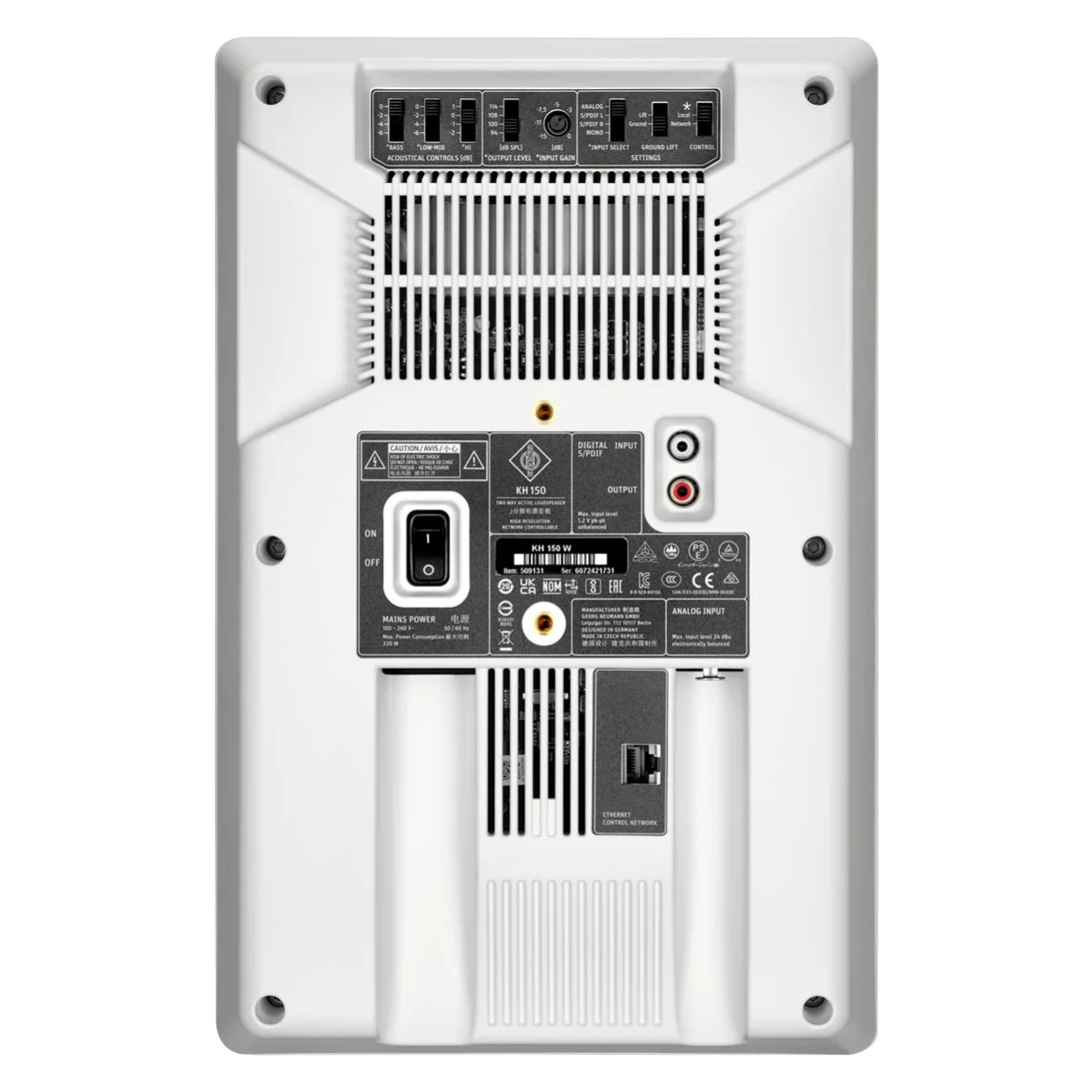 Neumann KH150 W 6.5 inch 2 Way Studio Monitor Speaker with DSP - White - Single - Image 4