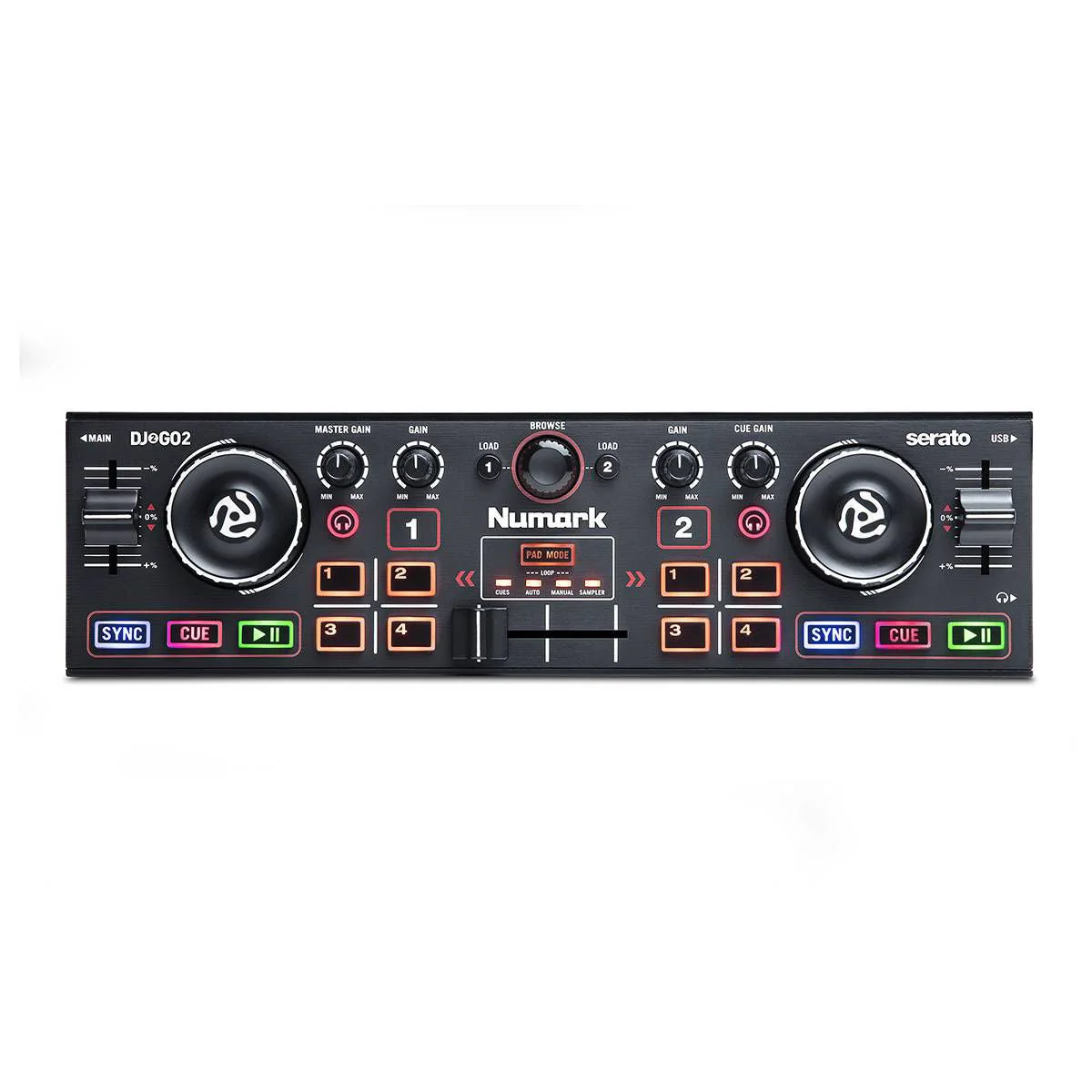 Numark DJ2GO2 Touch DJ Controller with Capacitive Touch Jog Wheels - Image 4