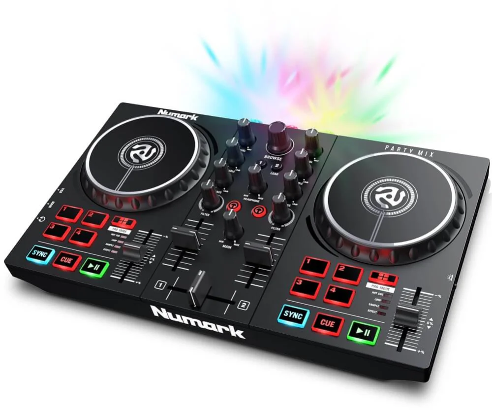 Numark Party Mix II DJ Controller with Built-In Light Show - Image 2