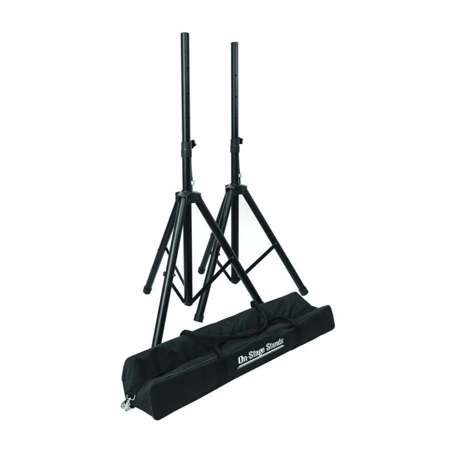 On-Stage SSP7750 Compact Speaker Stand Pack with Pair of Speaker Stands & Carry Bag - Image 2