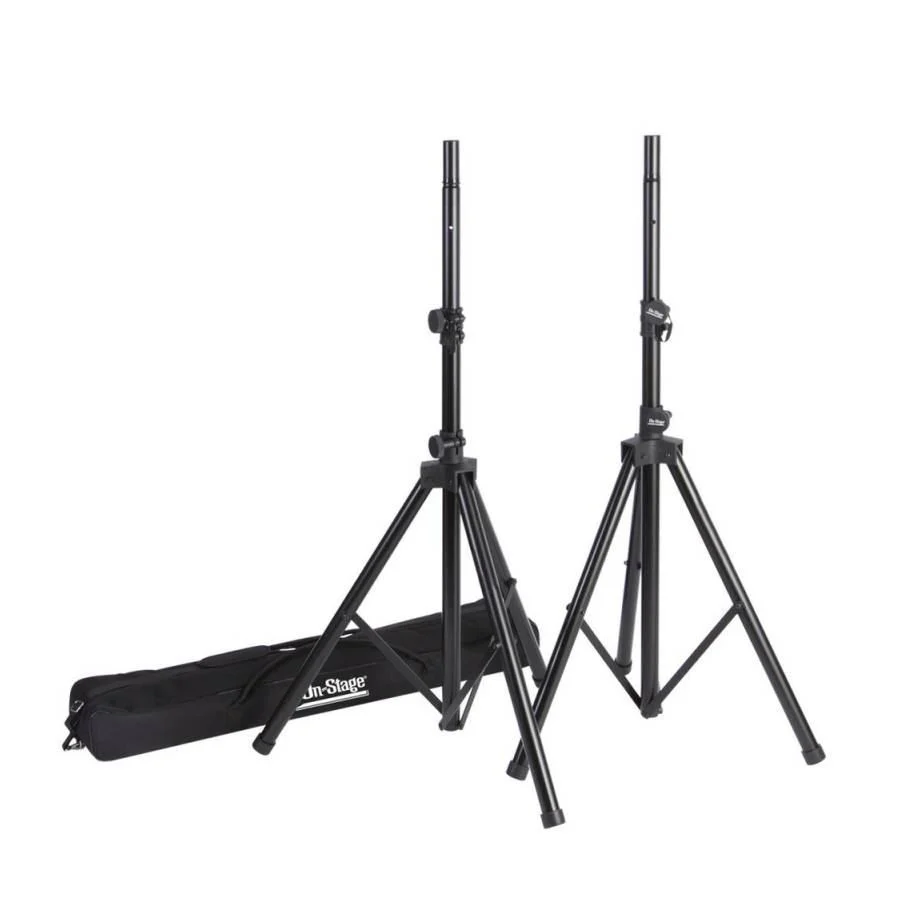 On-Stage SSP7950 Deluxe Speaker Stand Pack with Pair of Speaker Stands & Carry Bag - Image 2
