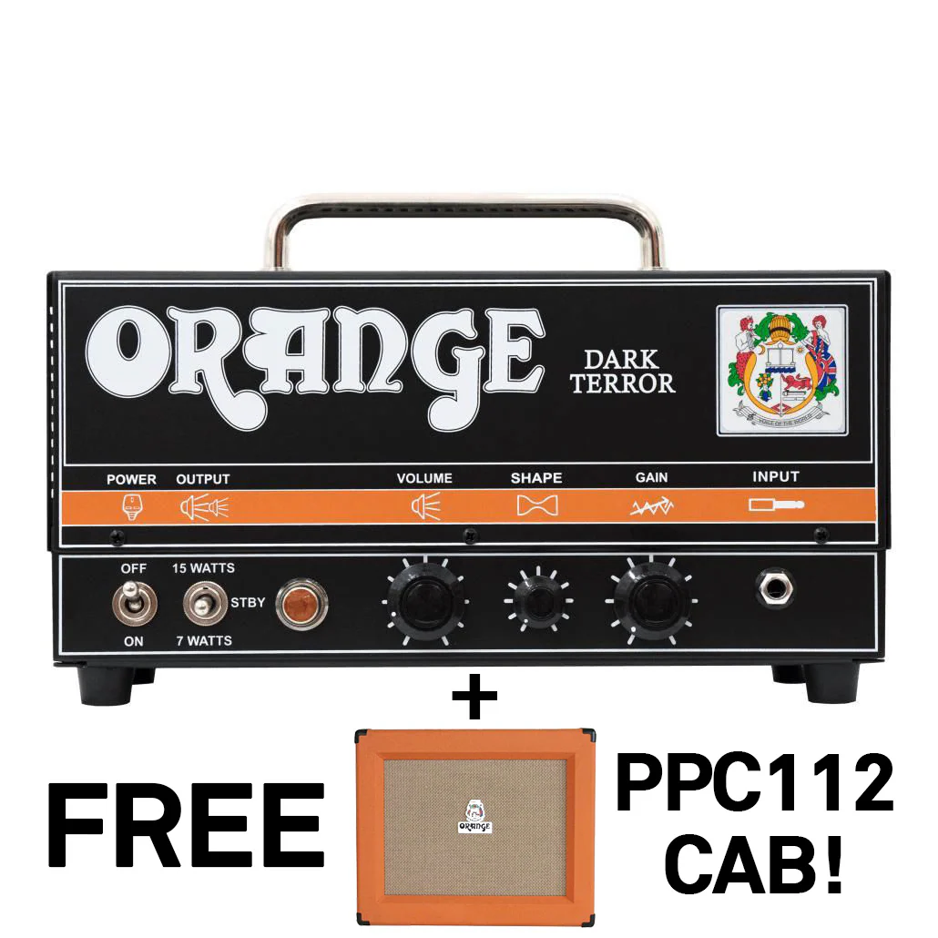 Orange Dark Terror 15W Tube Guitar Amplifier Head with Free PPC112 Cabinet - Image 6