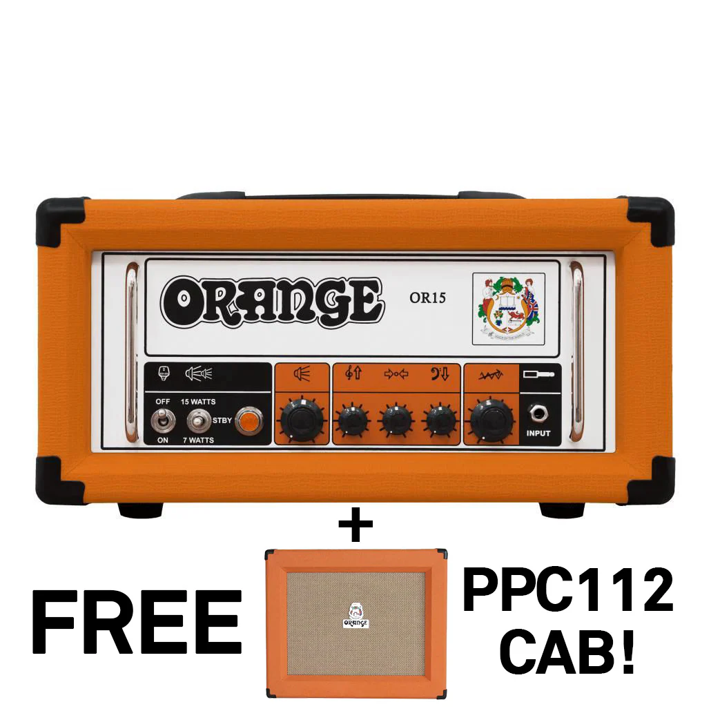 Orange OR15 15W Tube Guitar Amplifier Head with Free PPC112 Cabinet - Image 3
