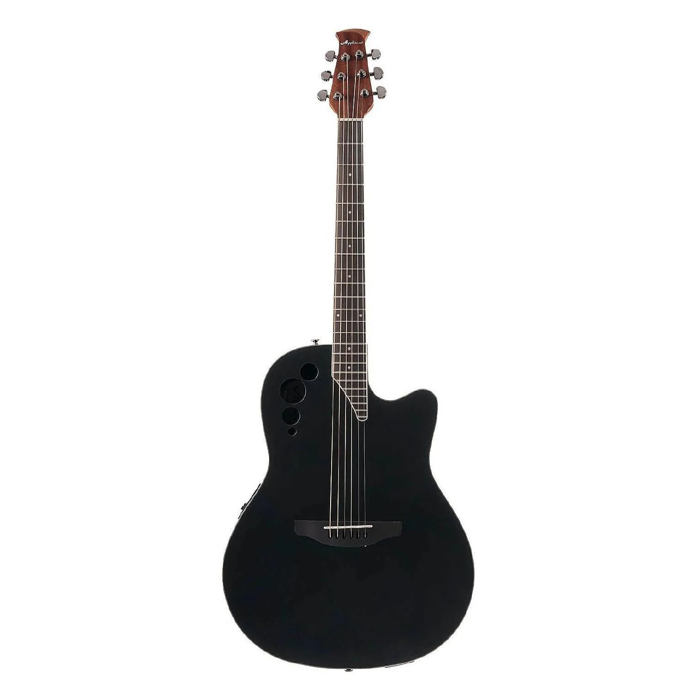 Ovation Applause Elite Mid Depth Acoustic Electric Guitar - Black Satin