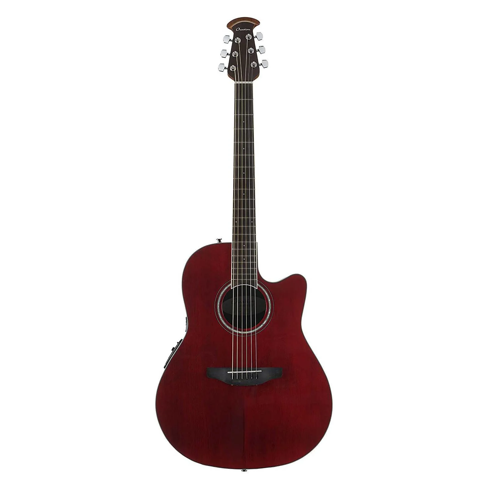 Ovation Celeb Standard Plus Mid Depth Acoustic Electric Guitar - Ruby Red - Image 6