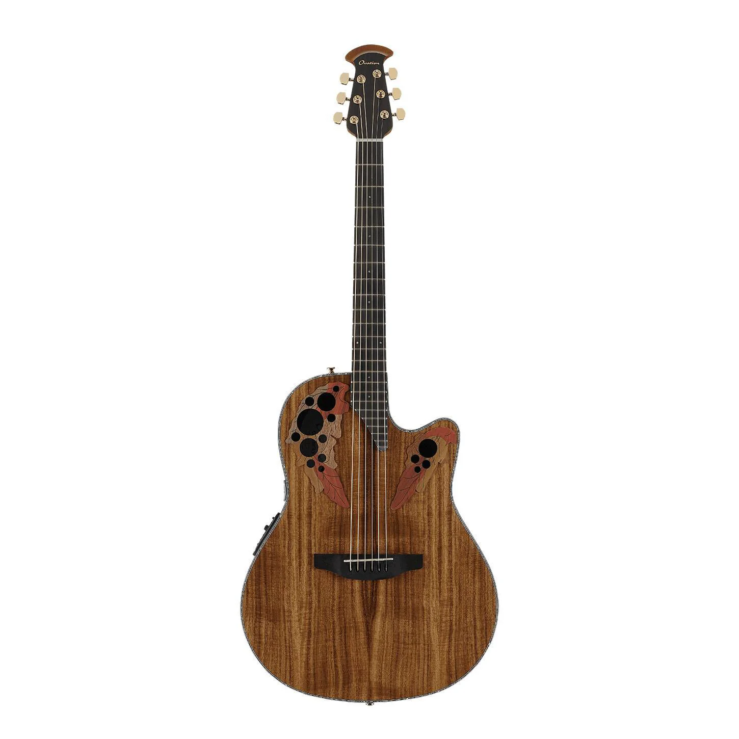 Ovation Celebrity Elite Exotic Mid Depth Acoustic Electric Guitar - Koa - Image 5