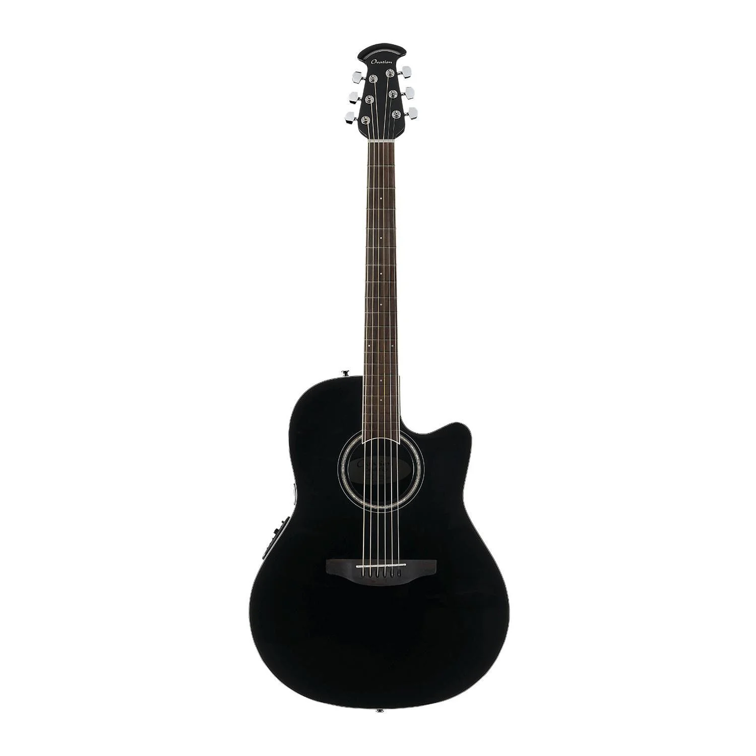Ovation Celebrity Standard Plus Mid Depth Acoustic Electric Guitar - Black - Image 5