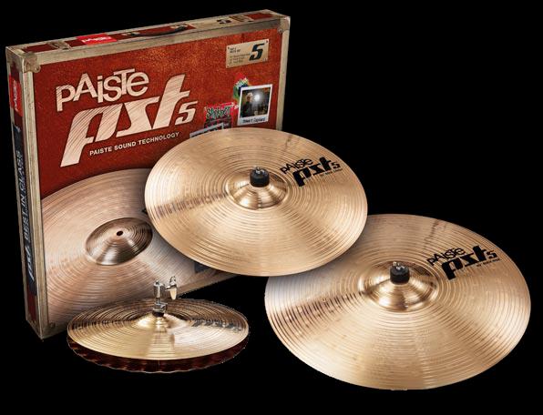 Paiste PST 5 Rock Set 14 Sound Edge Hi Hats 16 Crash 20 Ride - Image 2