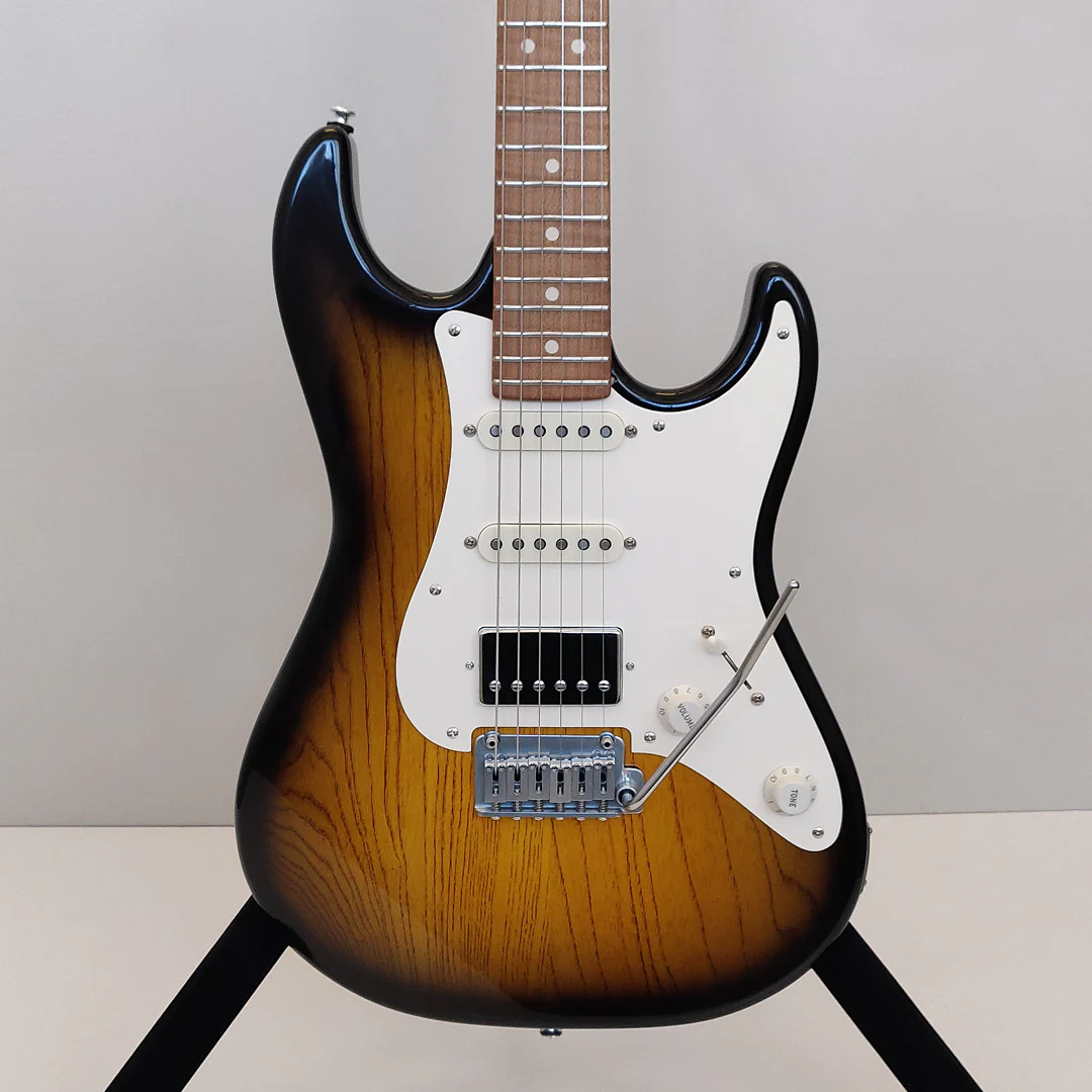 Patrick James Eggle 96-V-HSS-2-TSB Electric Guitar with Swamp Ash Body and 3A Roasted Flame Maple Neck - 2-Tone Sunburst - Image 10