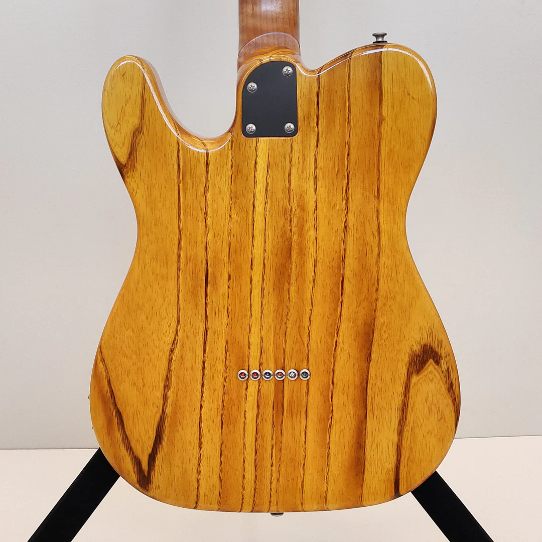 Patrick James Eggle OZ-T-SS-T-BB Electric Guitar with Swamp Ash Body and 3A Roasted Flame Maple Neck - Trans Blonde Burst - Image 4