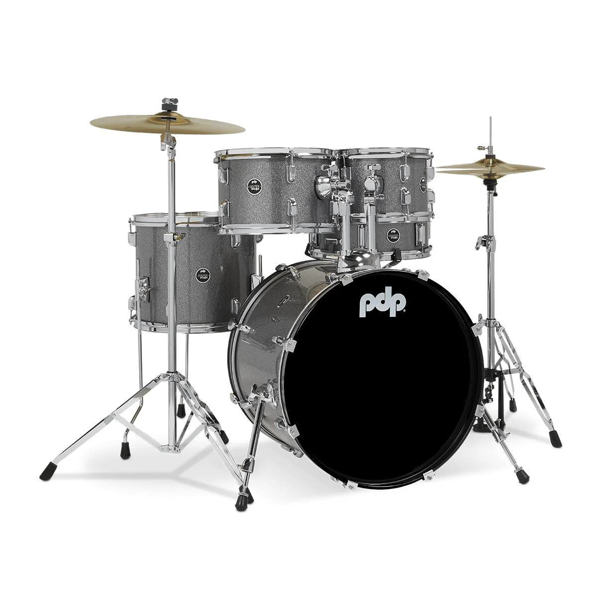 PDP Centerstage Series 5-Piece Drum Kit with 20in Bass Drum in Silver Sparkle