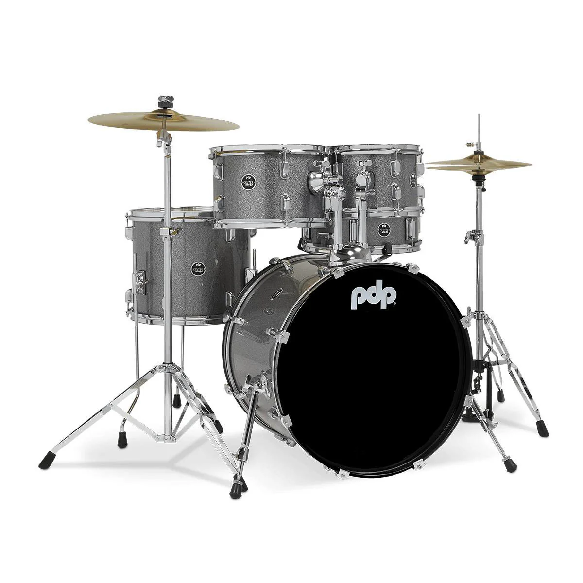 PDP Centerstage Series 5-Piece Drum Kit with 20in Bass Drum in Silver Sparkle - Image 5