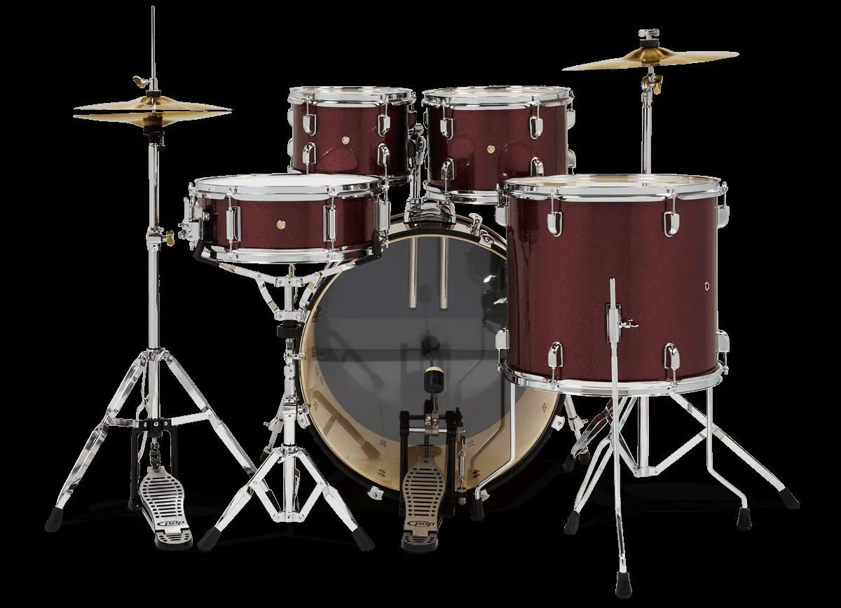 PDP Centerstage Series 5-Piece Drum Kit with 22in Bass Drum in Ruby Red - Image 3
