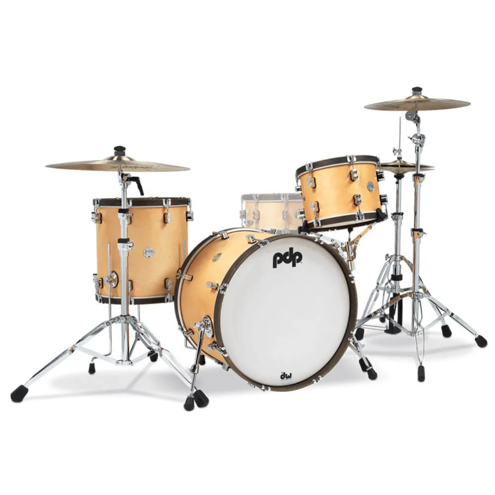 PDP Concept Classic Maple 22/13/16 3pc Drum Shell Pack - Walnut with Natural Hoops