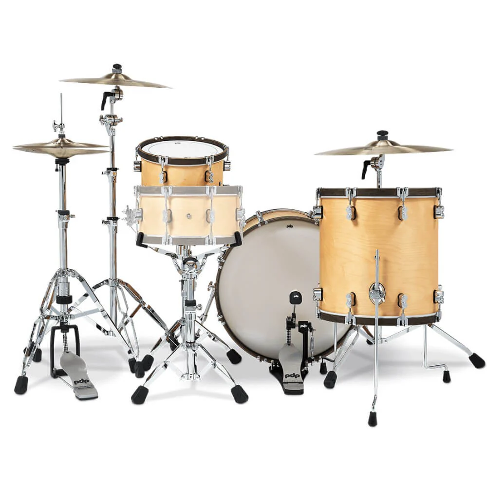 PDP Concept Classic Maple 22/13/16 3pc Drum Shell Pack - Walnut with Natural Hoops - Image 10