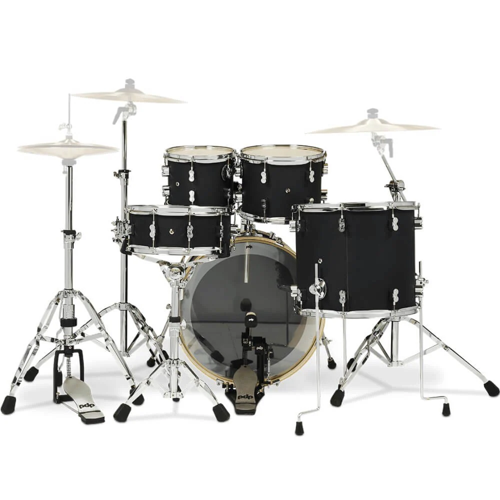 PDP Concept Maple 22/10/12/16+14S 5pc Drum Shell Pack - Satin Black - Image 3