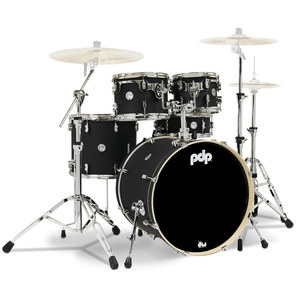 PDP Concept Maple 22/10/12/16+14S 5pc Drum Shell Pack - Satin Black - Image 4