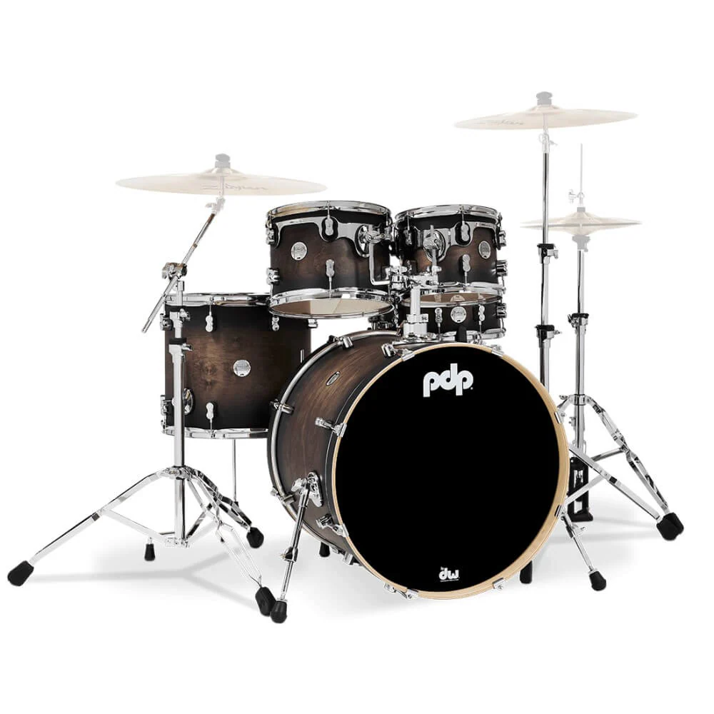 PDP Concept Maple 22/10/12/16+14S 5pc Drum Shell Pack - Satin Charcoal Burst - Image 4