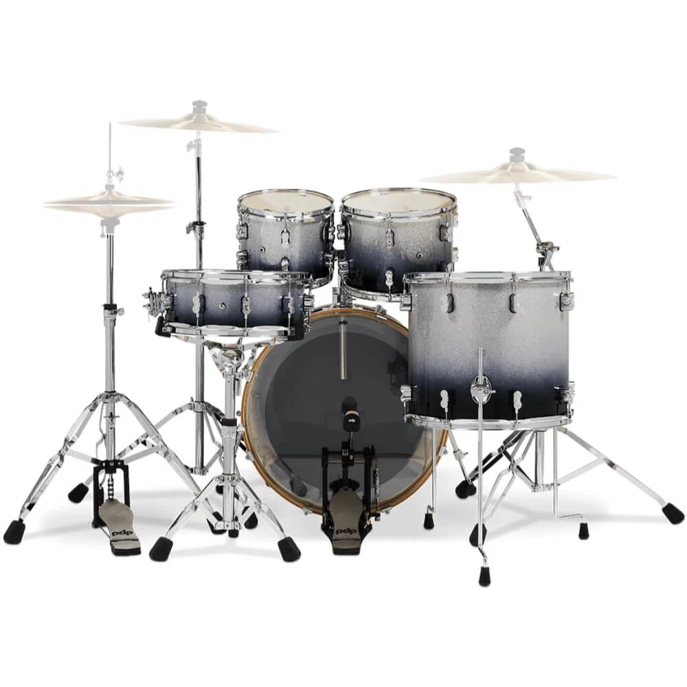 PDP Concept Maple 22/10/12/16+14S 5pc Drum Shell Pack - Silver to Black Fade - Image 2