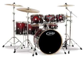 PDP Concept Maple Series 22inch 7-Piece Drum Kit in Red to Black Fade - Image 2