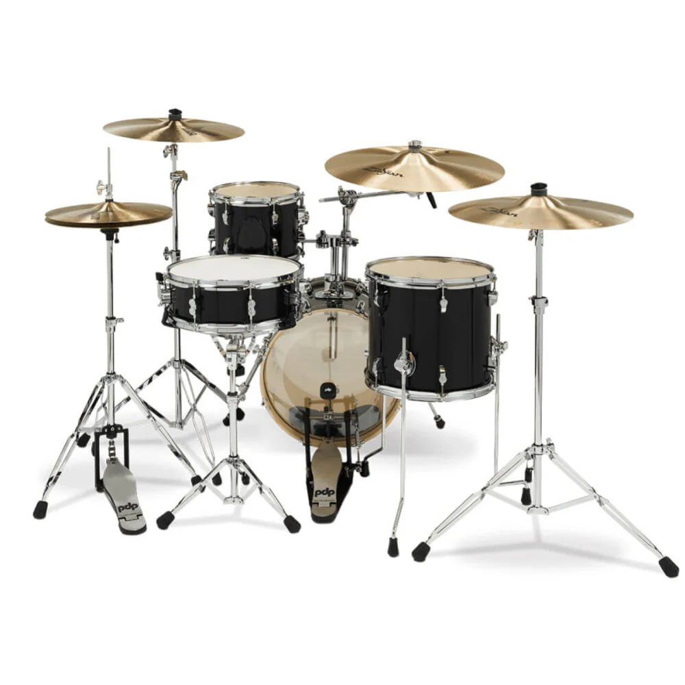 PDP New Yorker 14/8/12+14S 4pc Drum Kit Shell Pack - Black Onyx Sparkle - Image 2