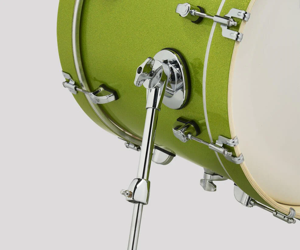 PDP New Yorker 16BD/10T/13FT/14S 4pc Drum Kit Shell Pack - Electric Green Sparkle - Image 11