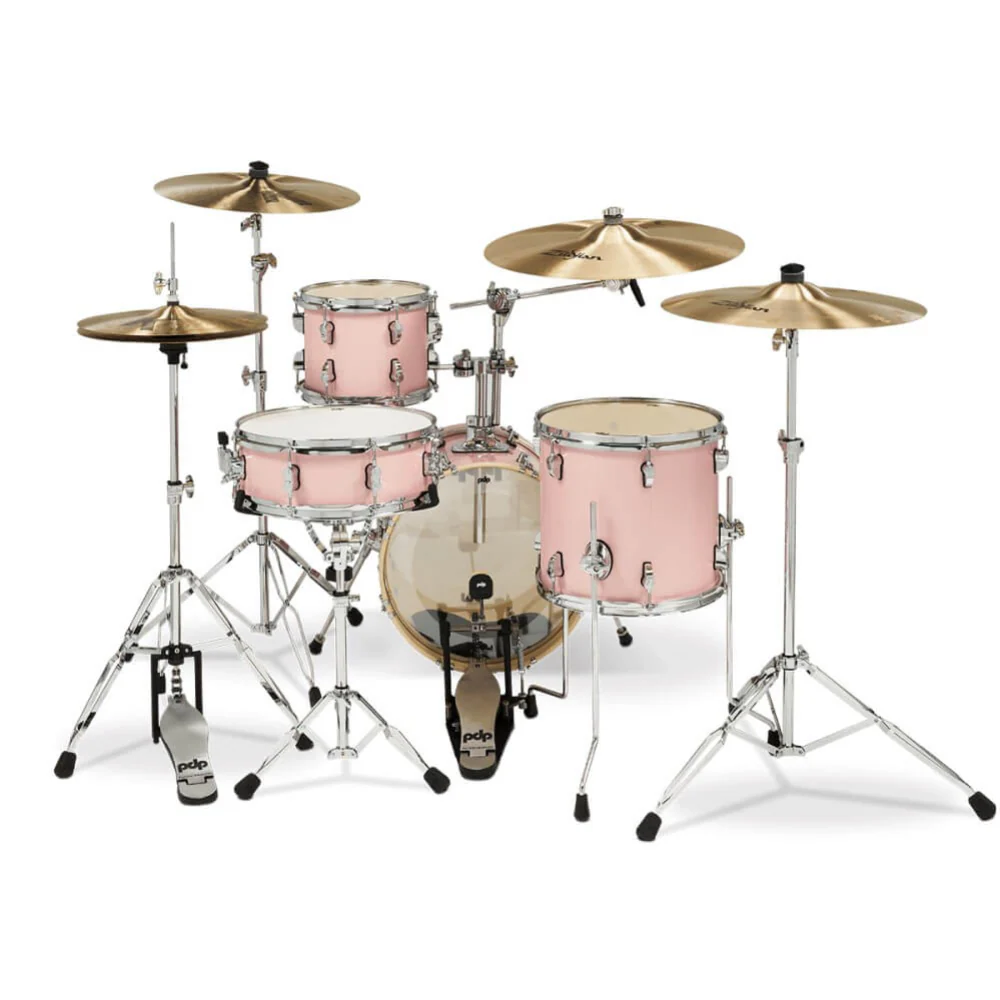 PDP New Yorker 14/8/12+14S 4pc Drum Kit Shell Pack - Pale Rose Sparkle - Image 2