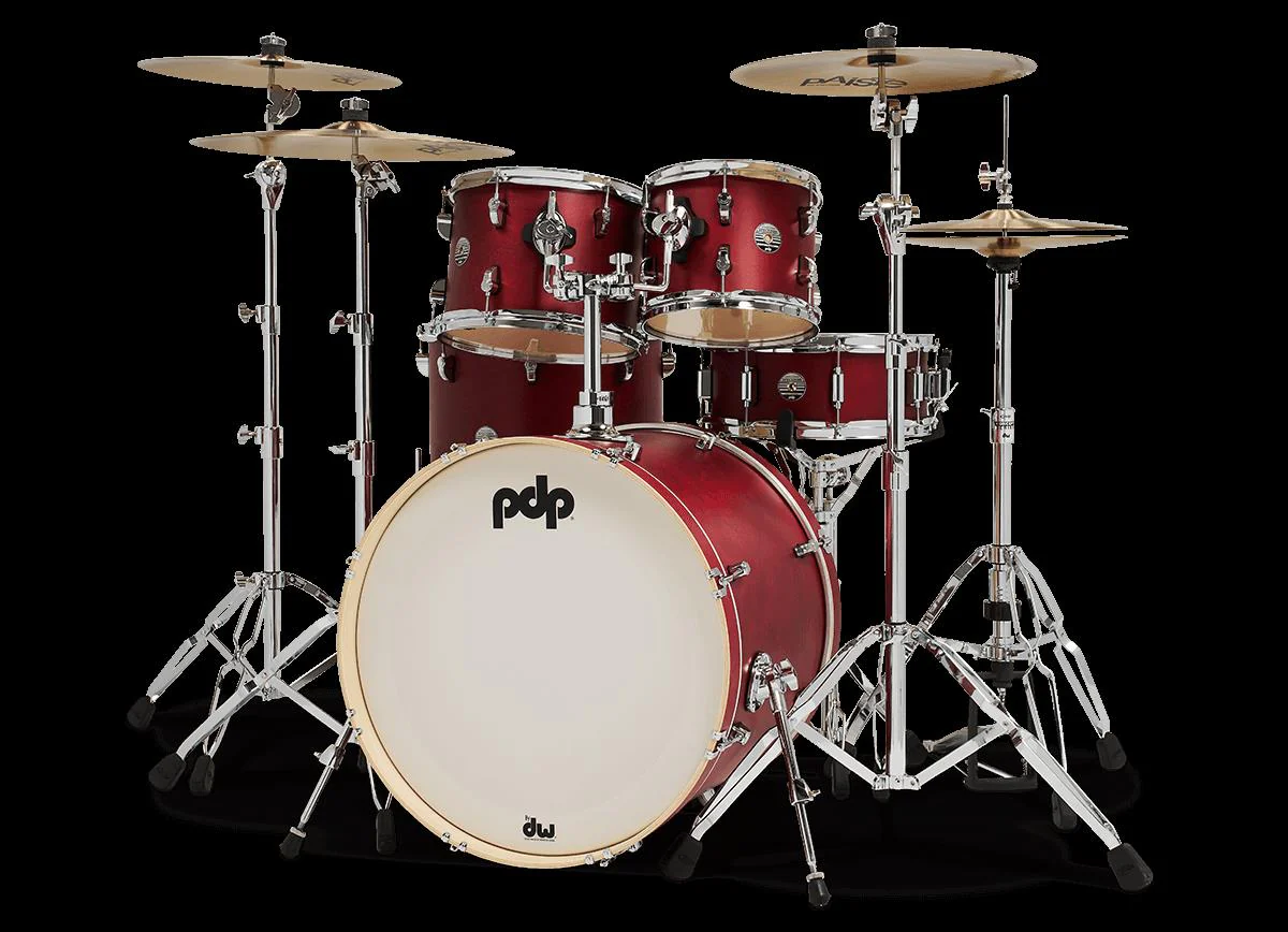 PDP Spectrum Series 22in 5-Piece Drum Kit in Satin Red