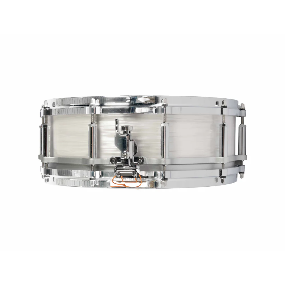 Pearl 75th Anniversary Phenolic Free Floating 14 x 6.5 Snare Drum in Pearl White Oyster - Image 3