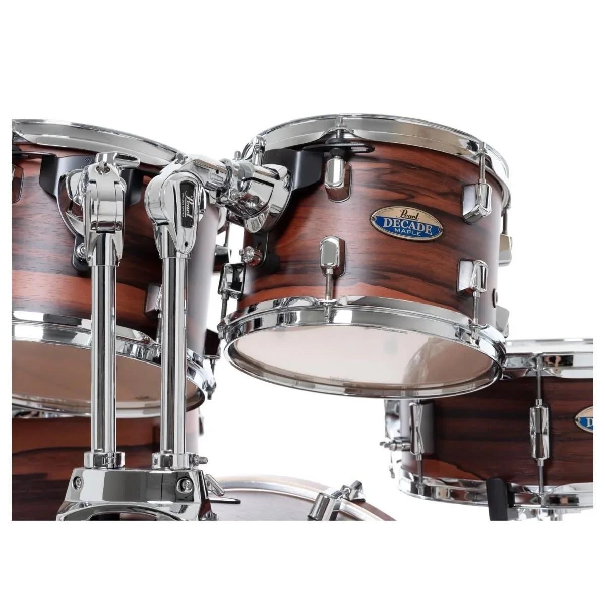 Pearl Decade Maple 5pce Fusion Plus Ltd Ed Drum kit in Matte Dark Walnut with 930 H/W Pack - Image 5