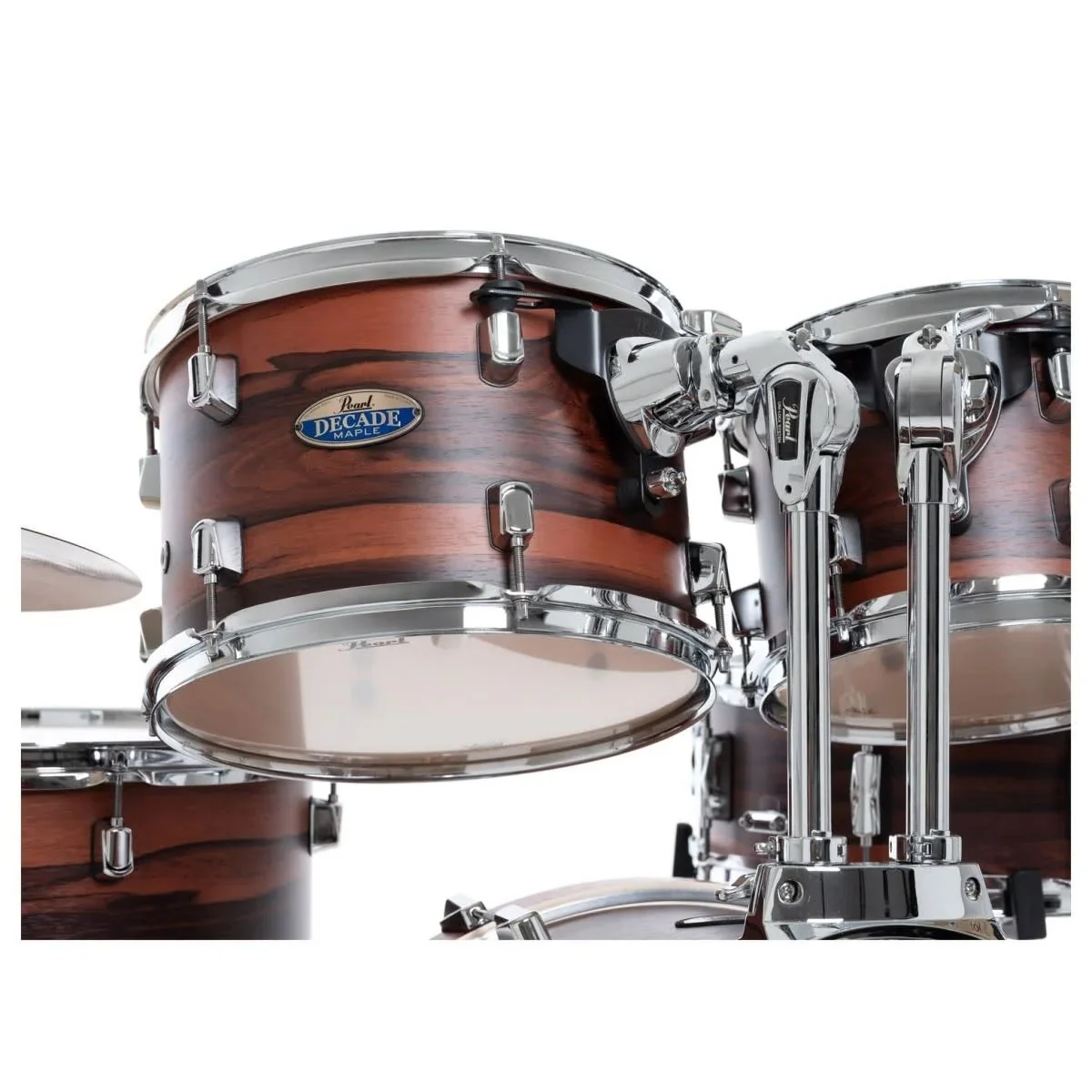 Pearl Decade Maple 5pce Fusion Plus Ltd Ed Drum kit in Matte Dark Walnut with 930 H/W Pack - Image 6