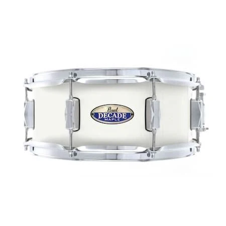 Pearl DMP1455S/C-229 Decade Maple 14in x 5.5 Snare Drum in White Satin Pearl