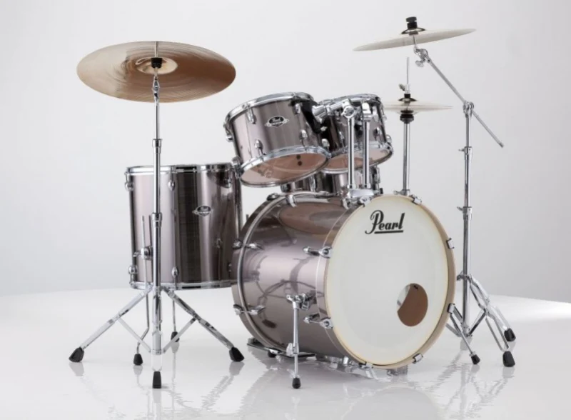 Pearl Export 22 Fusion Plus Drum Kit with Hardware - Smokey Chrome