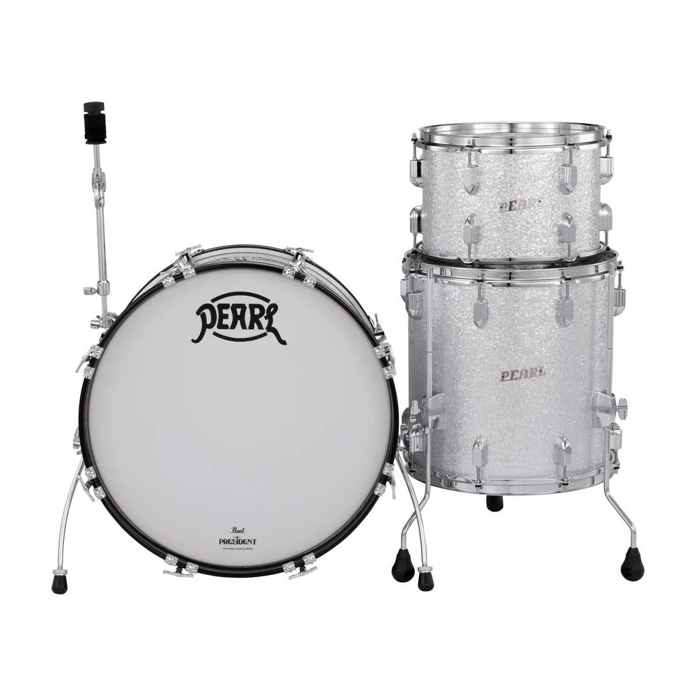 Pearl Limited Edition 75th Anniversary President Series Deluxe 22/13/16 3pc Drum Shell Pack - Silver Sparkle - Image 2