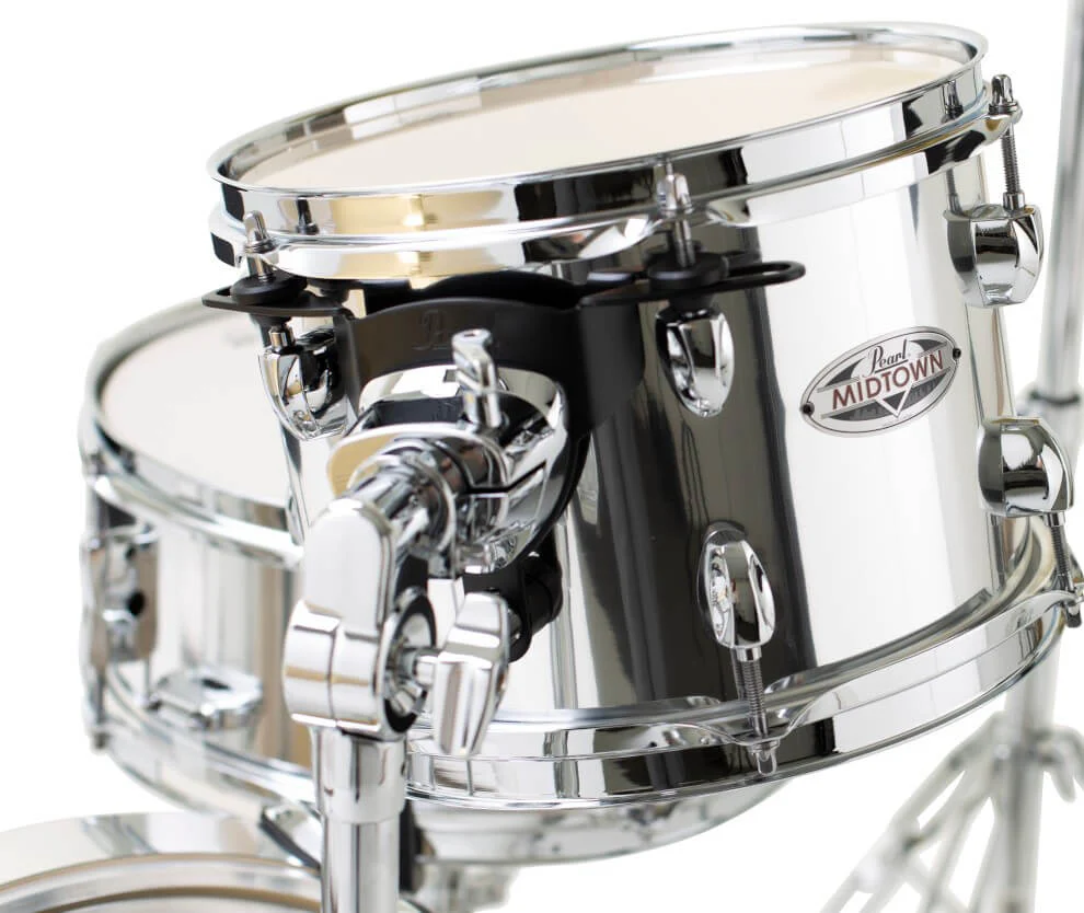 Pearl Midtown 16/10/13+13S 4pc Compact Drum Kit with HWP-150 Hardware Pack - Mirror Chrome - Image 3