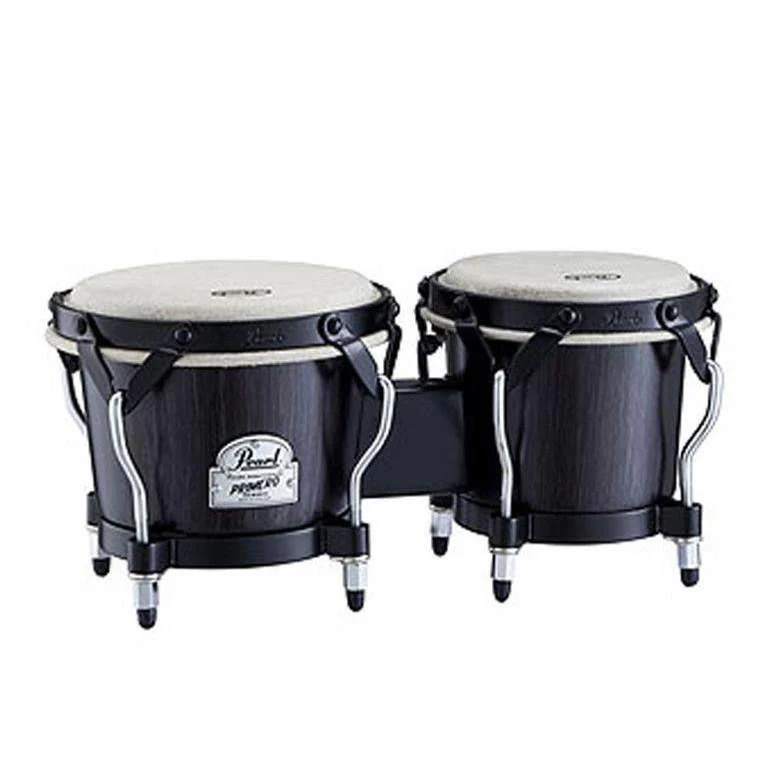Pearl PFB-100-631 Primero Series Fiber Bongos 6in & 7 in Ebony - Image 2