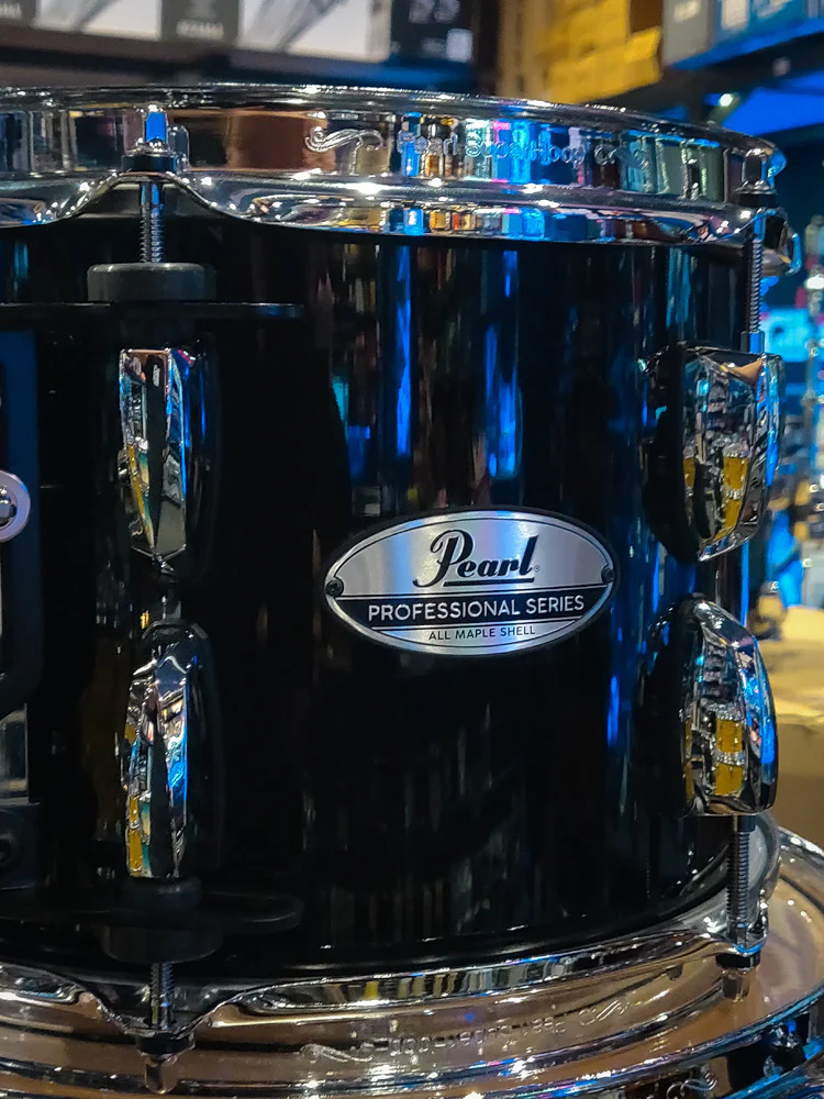 Pearl Professional Series 22 inch Fusion Plus 4-piece Drum Kit Shell Pack - Piano Black - Image 2