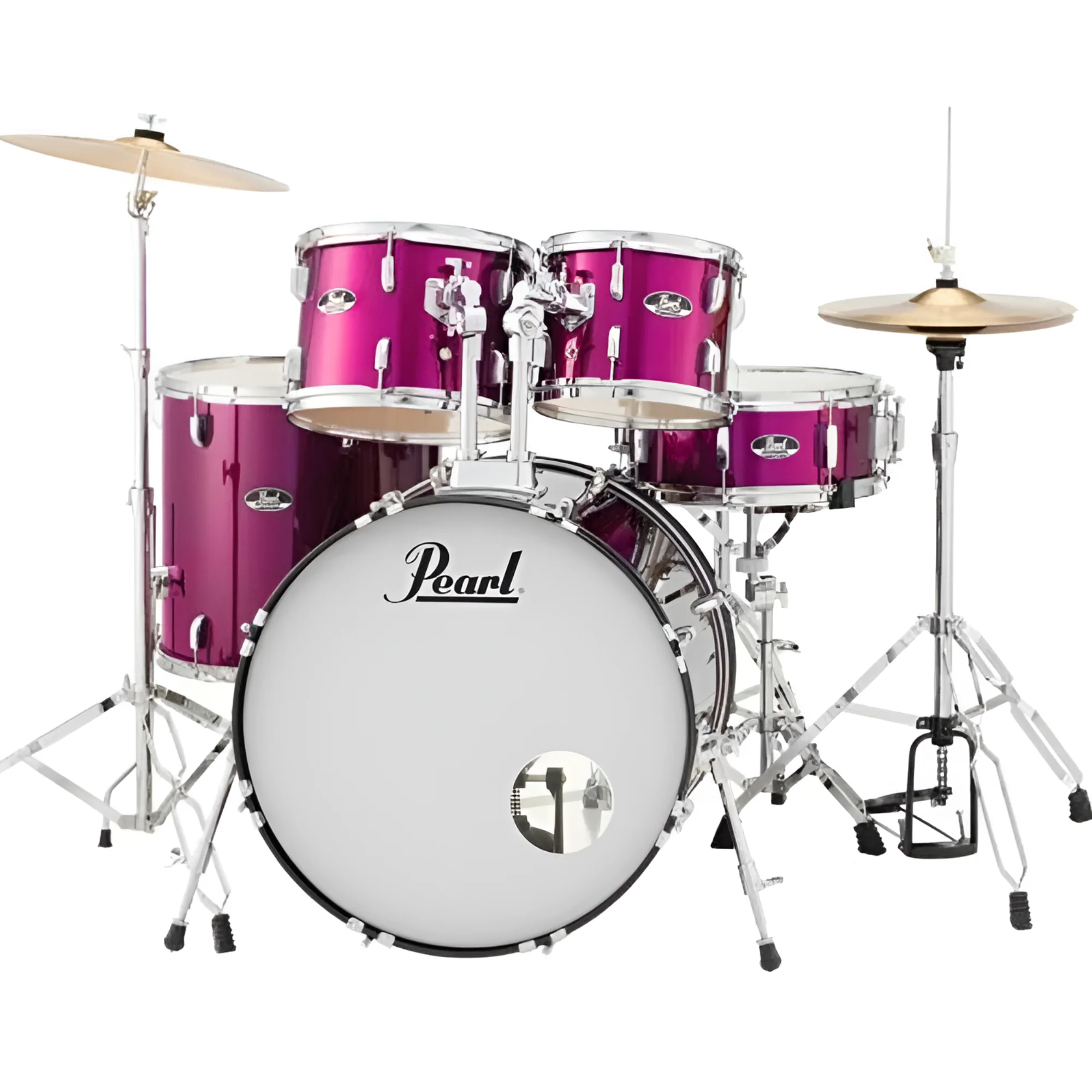 Pearl Roadshow-Plus 20 Fusion Drum Kit Package - Pink Metallic