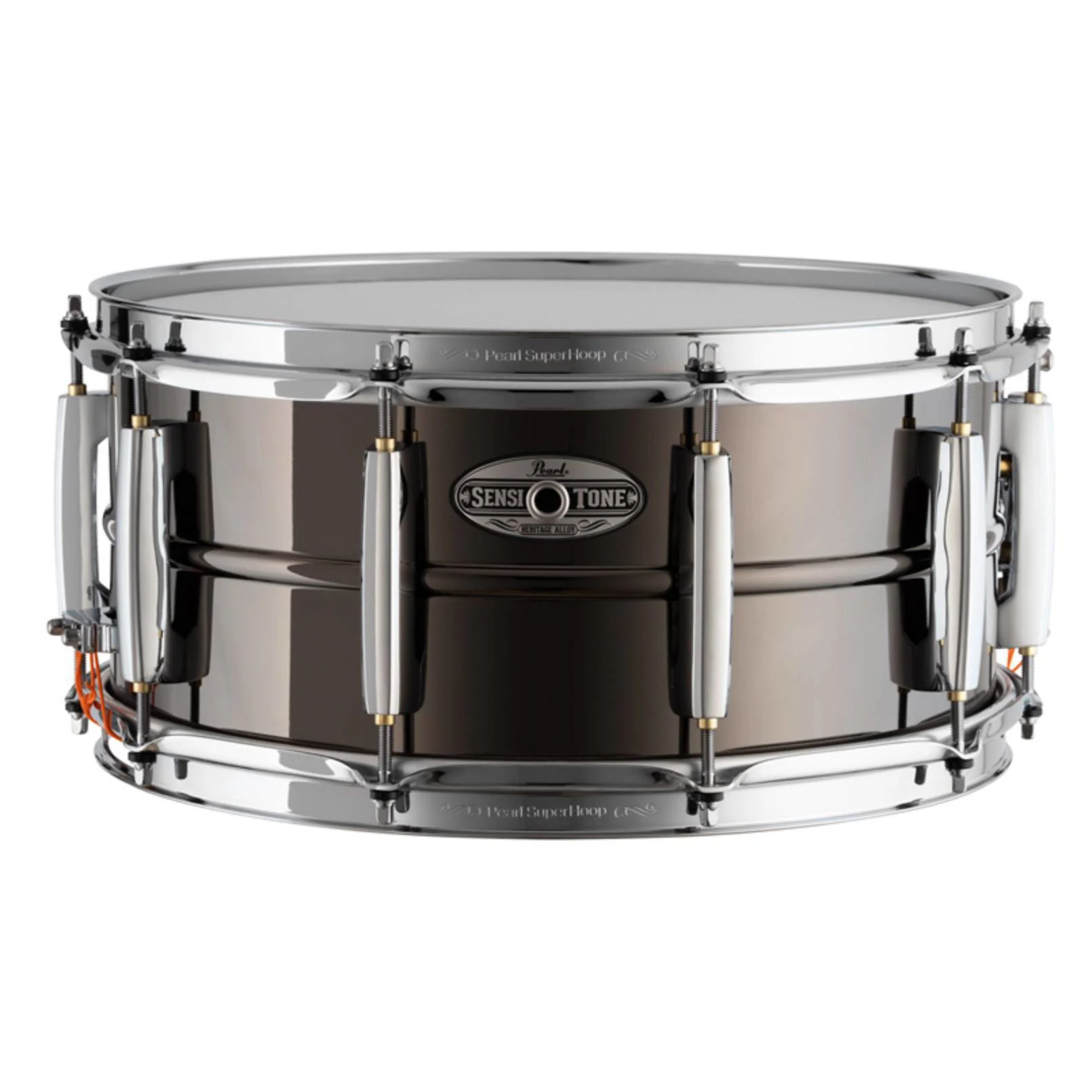 Pearl Sensitone Heritage Alloy 14x6.5 Snare Drum in Black Brass - Image 5