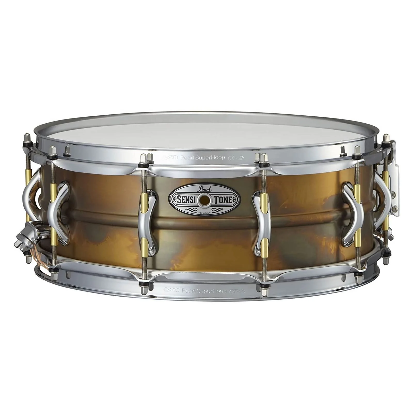 Pearl STA1450FB Sensitone Premium 14 x 5inch Snare Drum in Patina Brass - Image 2