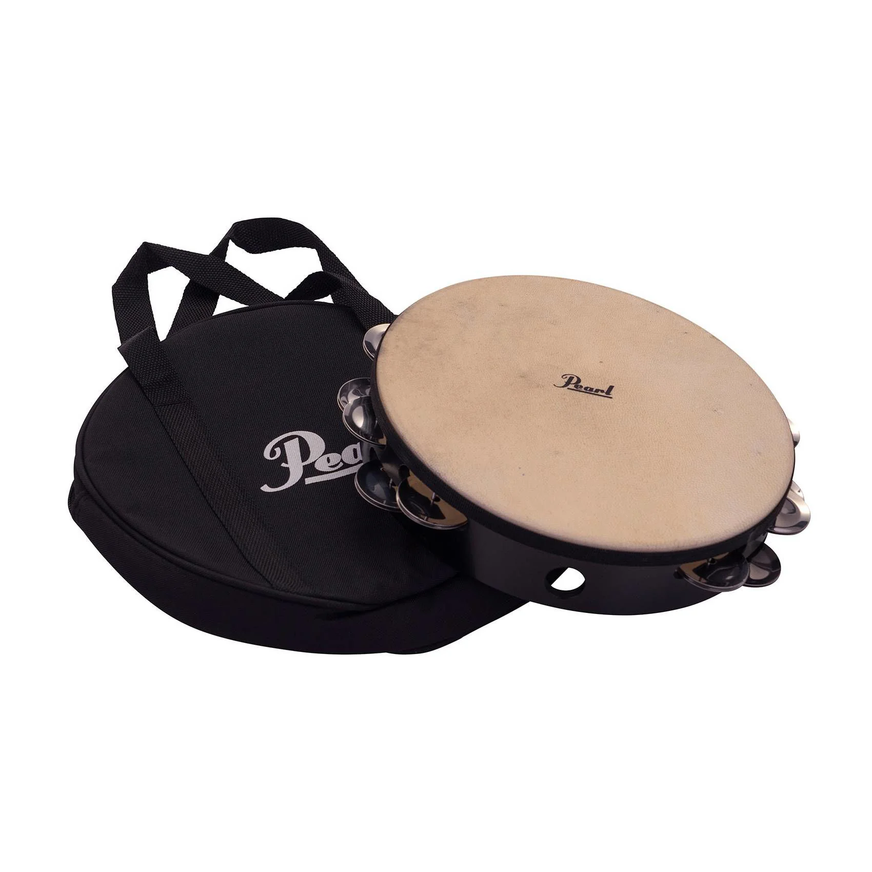Pearl Tambourine Elite Concert Headed Tambourine (Double Row - Headed) With Case - Image 2