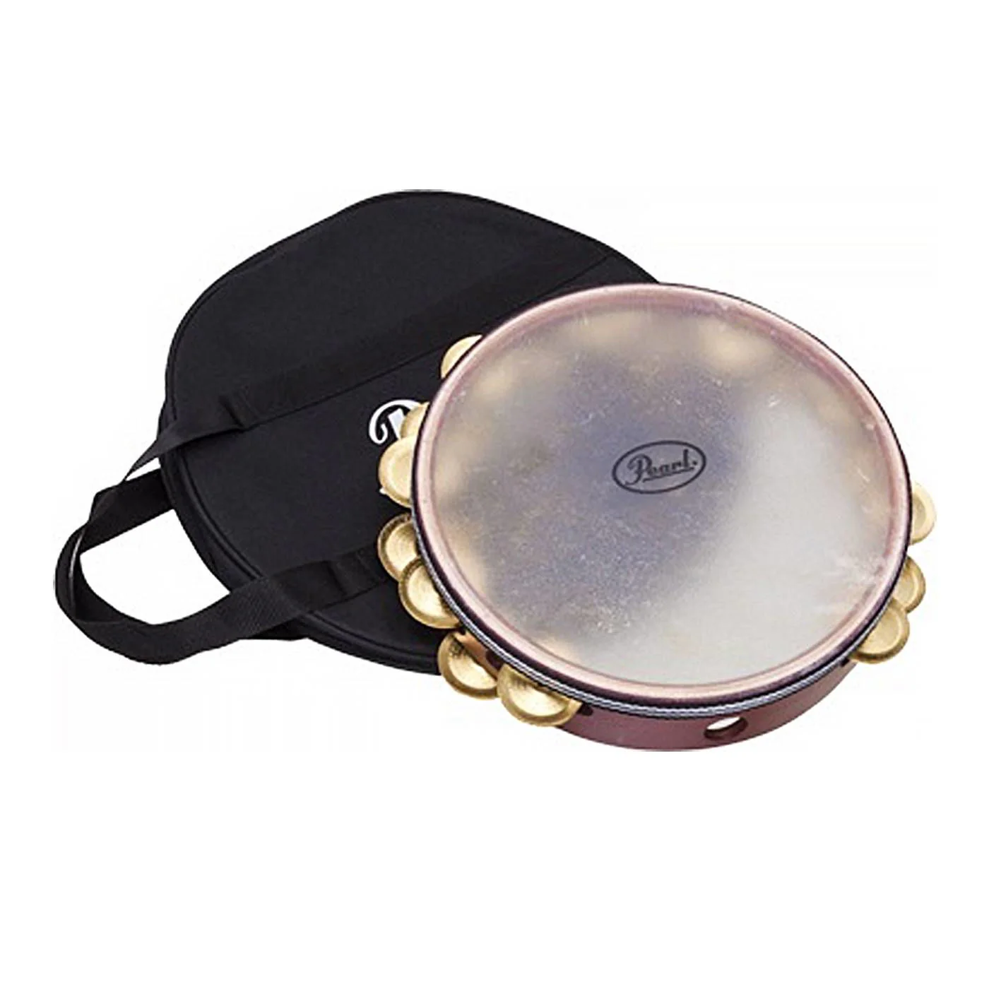 Pearl Tambourine Symphonic Tambourine With Brass Jingles & Bag - Image 2