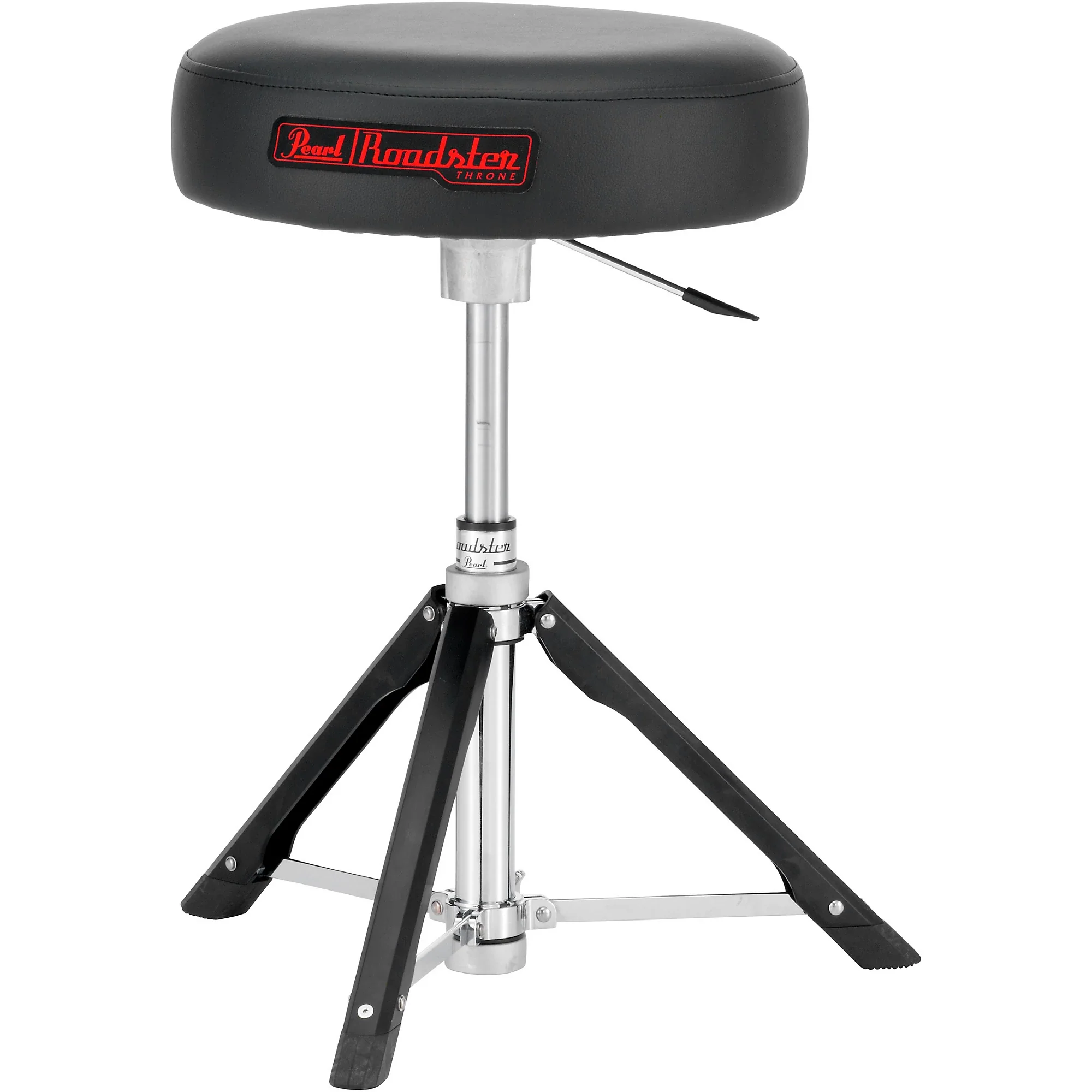 Pearl Throne 15" Gas Lift Throne Round, Red Cloth Seat + Red Gas Lift Base