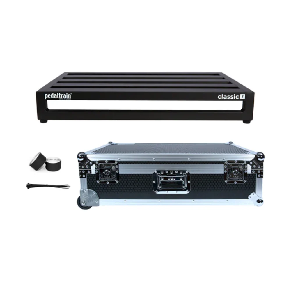 Pedaltrain Classic 3 with  Black Honeycomb Wheeled Tour Case - Image 5
